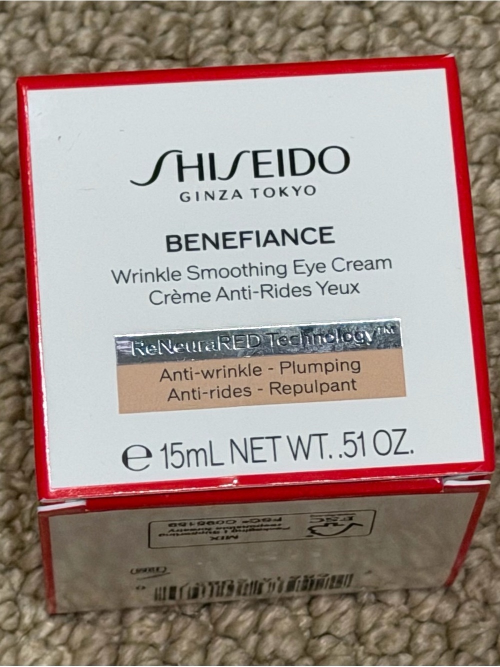 Shiseido Benefiance Eye Cream - Red & White Packaging
